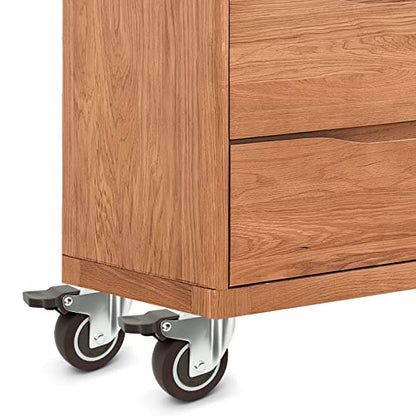 2" Caster Wheels Set of 4, Furniture Casters with Brake, No Noise Locking Rubber Castors, Plate Swivel Small Caster Wheels, Suitable for Workbench, Table,Cart - style: 2 " With brakes