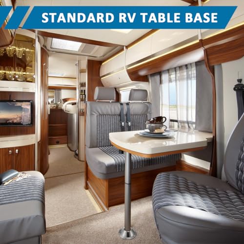 2 Pack Aluminum RV Table Base & Floor Mount for 2" OD Pedestal Leg - size: 2
