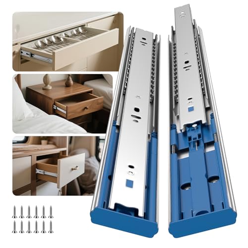 Goldenwarm 10 Pairs Soft Close Drawer Slides 20 Inch Heavy Duty Runners - size: 20 Inch