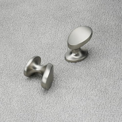 4 Pack Cabinet Knobs Brushed Nickel Solid Zinc Alloy Oval Knobs for Drawer Dresser Modern Kitchen Cupboard Bathroom Furniture Hardware - color: 4pack - Brushed Nickel, size: Knob