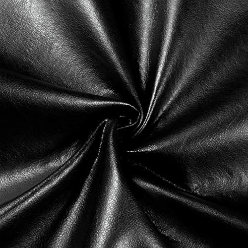 Faux Leather Buffalo Black, Fabric by the Yard