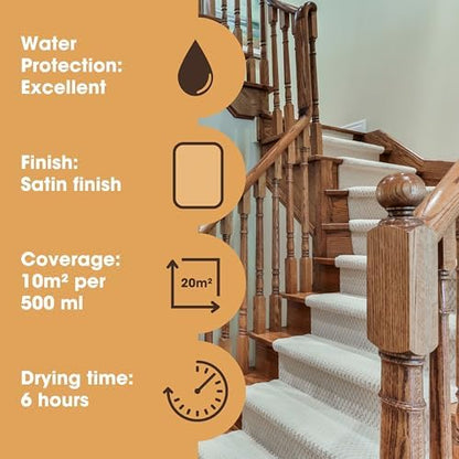 Furniture Clinic Danish Oil for Wood - Premium Finishing Oil to Enhance The Natural Beauty of Oak, Pine & Wooden Worktop Surfaces - Seal & Protect for a Satin Finish - 169 fl oz - size: 169 fl oz