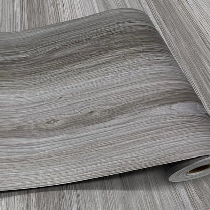 Woodgrain Vinyl Floor Roll, 11.8" x 590", Quick‑Apply Peel & Stick - color: Grey, size: 590"*11.8"
