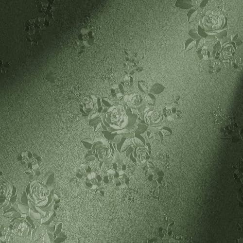118"x17.7" Peel and Stick Wallpaper Green Thicken Floral Embossed Wallpaper - color: Green, size: 17.7" x 118"