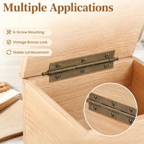 3 Inch Folding Butt Hinges, Brushed Bronze, 2Pcs - color: Brushed Bronze, size: 3 Inches