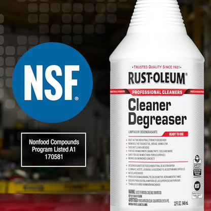 Rust-Oleum Professional Cleaners Cleaner Degreaser | Trigger Spray 32 oz Carafe Bottle | Professional Strength | Ready to Use | 6 Pack - size: 32 Fl Oz (Pack of 6)