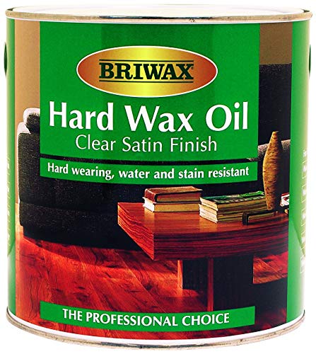 Briwax Hard Wax Oil, Clear Satin Finish, 2.5 Liter
