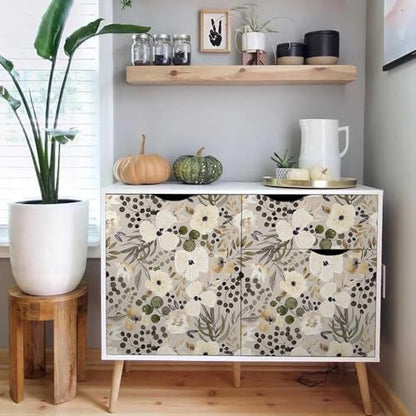 18"x236" Boho Cream/Brown Daisy Flower Peel and Stick Self Adhesive Wallpaper Removable Contact Paper Stick on Easy Peel Off Wall Paper for Kitchen Bedroom Bathroom Renter - color: Pink, White, size: 17.7" x 236"