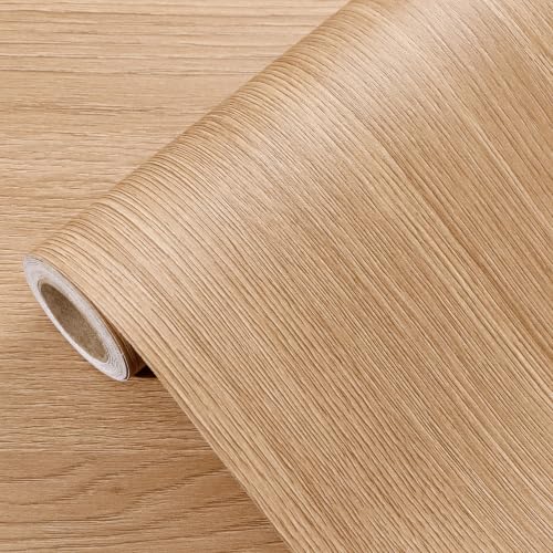 Brown Wood Wallpaper 15.7"x118" Wood Contact Paper Peel and Stick Wallpapers Waterproof Self-Adhesive Vinyl Wallpaper Film for Furniture Countertops Cabinets - color: Brown, size: 15.7" x 118"