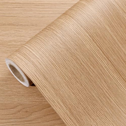 Brown Wood Wallpaper 11.8"x196" Wood Contact Paper Peel and Stick Wallpapers Waterproof Self-Adhesive Vinyl Wallpaper Film for Furniture Countertops Cabinets - color: Brown, size: 11.8" x 196"