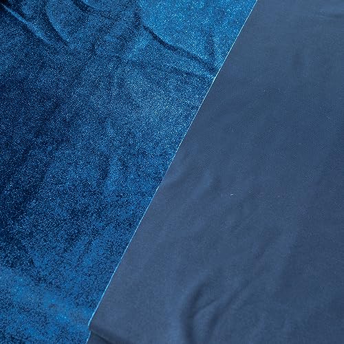 Stretch Velvet Fabric by The Yard for Apparel,Sewing,Crafting,Full Dress 93% Polyester 7% Spandex 63" Wide (Blue,2Yards) - color: Blue, size: 2 Yards