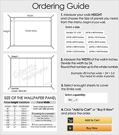 Modern Botanical Wallpaper | Removable Self Adhesive Watercolor Wallpaper | Neutral Floral Peel and Stick (1 roll 24" W x 60" H) - size: 24" x 60"
