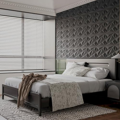 Art3dwallpanels 33 Pack 3D Wall Panels Diamond, Black, 12''x12'' - color: Black, size: 33 Pack