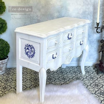 Redesign With Prima Decor Small Transfers – French Bue – 3 sheets, 6″x12″ 655350656683 Rub on Transfers for Furniture home decor furniture transfer furniture Tattoo Wall Stickers 3D Home Wall Decal