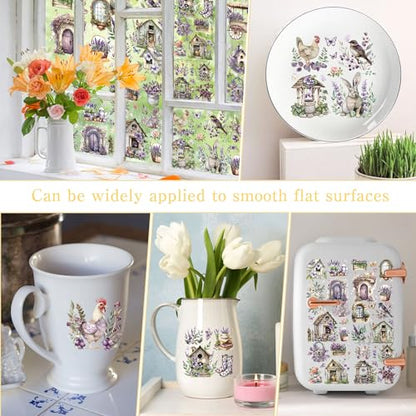 16 Pcs Lavender Rub-On Transfers for Furniture & Crafts - style: Lavender