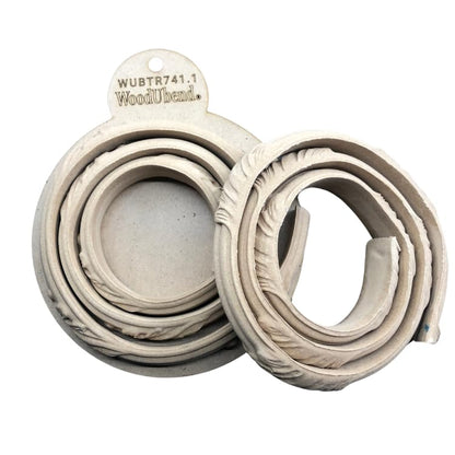 WoodUBend Pack of Two Acanthus Leaf Fluting Trims TR741.1-100x2.3cm - Heat Bendable & Flexible Wood Trims - DIY Craft, Furniture & Home Decor - Easy to Apply & Paint - Versatile & Reusable - size: TR741.1WUB