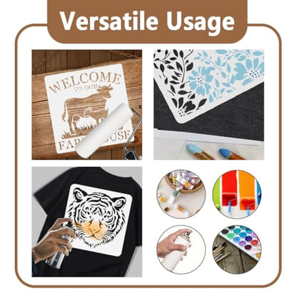 2Pcs Bubbles Stencils for Painting, 11.69"x8.27" Reusable Plastic Blowing Bubbles Stencil Drawing Template, DIY Craft Paint Templates for Wall Home Decor Wood Burning Canvas Journal Paper - style: Bubbles