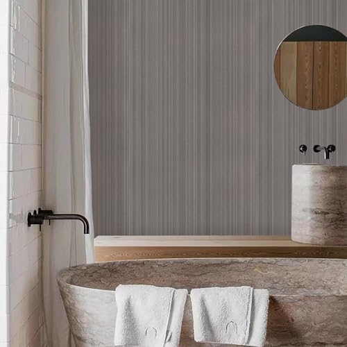 Grasscloth Peel and Stick Wallpaper, 15.7"x118" Dark Brown Textured Self-Adhesive Waterproof Vinyl Fabric Contact Paper, Wall Paper for Kitchen, Shelf Linen, Bathroom, Bedroom - color: Dark Brown, size: 15.7" x 118"