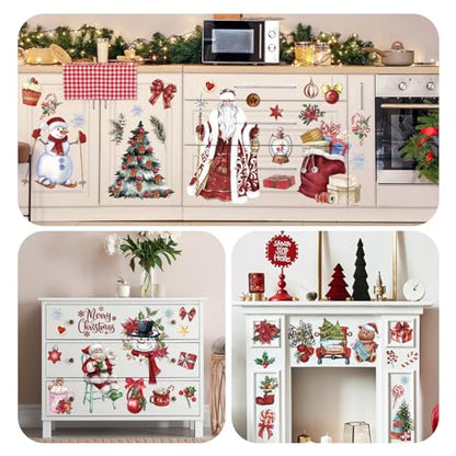 Lincia 10 Sheets Christmas Rub on Transfers for Crafts, Casual - style: Casual