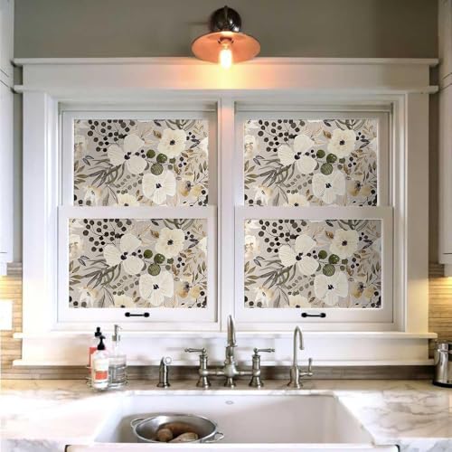 18"x236" Boho Cream/Brown Daisy Flower Peel and Stick Self Adhesive Wallpaper Removable Contact Paper Stick on Easy Peel Off Wall Paper for Kitchen Bedroom Bathroom Renter - color: Pink, White, size: 17.7" x 118"