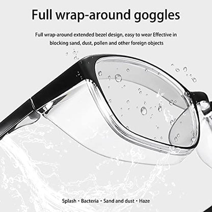 SooGree Safety Goggles Glasses Anti-pollen Dust Scratch Protective Eyewear Detachable Lens Myopia Frame - color: Red