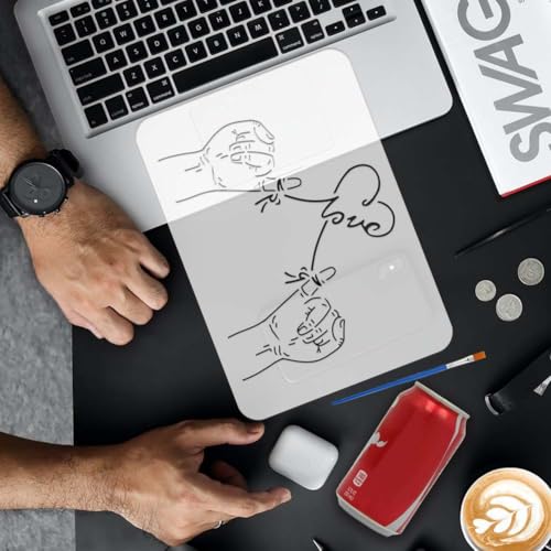 FINGERINSPIRE Love Hand Gesture Stencil 11.7x8.3 Inch Love Sign Stencil with a Paint Brush Love Heart Painting Stencil Valentine's Day Themes Drawing Templates for Wall Tiles Floor Paper Furniture - color: Love Hand Gesture