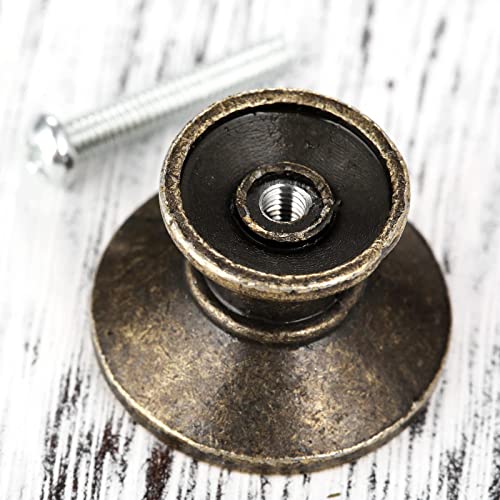 dophee 5Pcs Vintage Style Little Drawer Knobs with Screws, 1.14"x0.75" - size: 5 Pieces