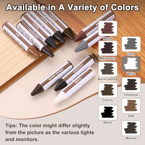 uxcell Wood Filler Stick, 3 Pcs Wax Sticks Wood Touch Up Markers - color: White/Gray/Black