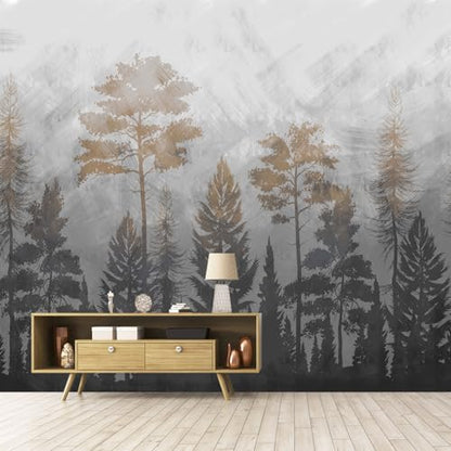 Abstract Forest Wallpaper Peel-and-Stick 85"x118" - color: ZZSL-01, size: 85"x118"