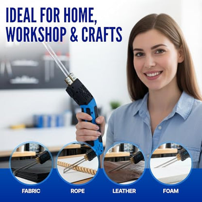 300W Electric Hot Knife Foam Cutter – Heavy-Duty Air-Cooled Styrofoam Cutting Tool Kit with Blades & Accessories for EPS, XPS, PU, KT Board & Sponge | DIY & Crafts