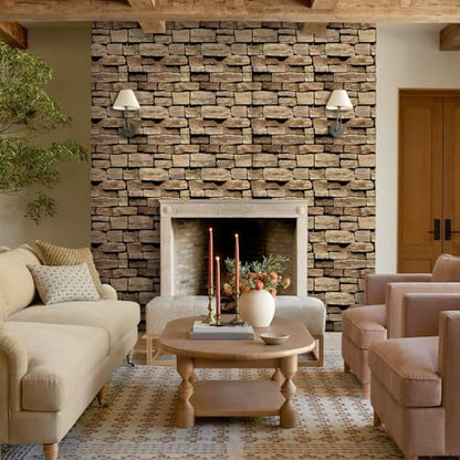 3D Faux Stone Wall Panels Peel and Stick, Designed for Quick DIY - color: Stone-SM-D