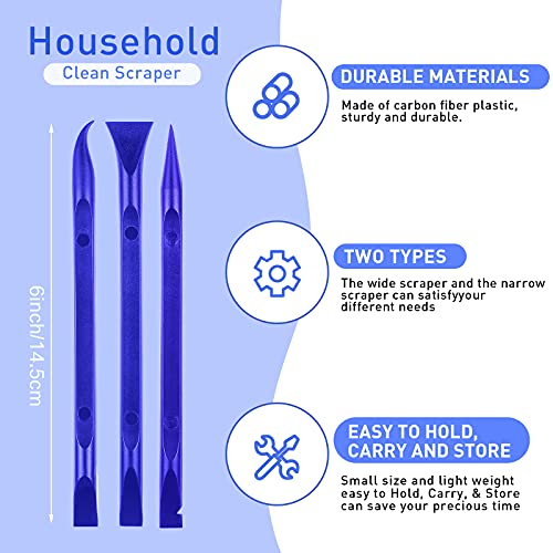 Honoson 9 Pcs Cleaning Scraper Tool, Scratch Free for Auto Detailing,None - color: Blue