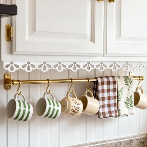 12 Pack Unfinished Scalloped Wood Trim, 15.7inch x 2.17 Inch