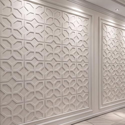 Yalikop 6 Pcs 3D 12 Inch Wall Panels Premade Wainscoting Kit, Cross Diamond - color: Cross Diamond