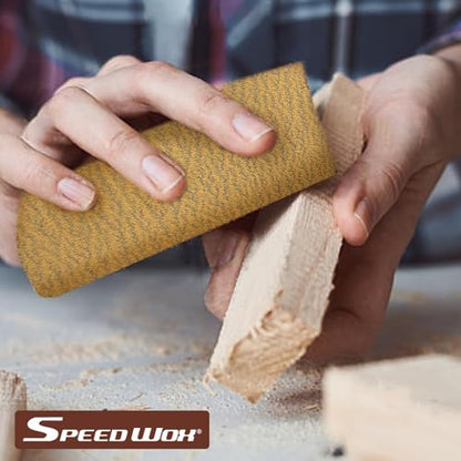 SPEEDWOX 1/4 Sheet Sandpaper Sheets 25PCS Premium Sand Paper 120 Grit Sanding Sheets 5.5" x 4.5" Sandpaper for Wood Metal Automotive Furniture Woodworking Clip-On, Hand Sanding Blocks - style: 120 Grits