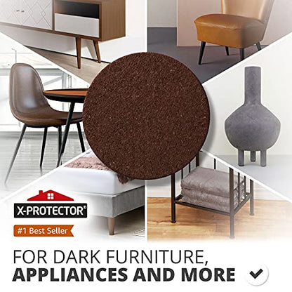 X-PROTECTOR 357 PCS Premium Huge Pack Felt Furniture Pads! - size: 357 PCS Brown