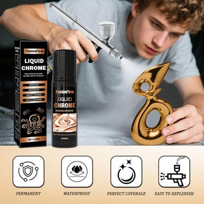 Liquid Leaf Paint - Alcohol-Based Airbrush Paint - High Gloss Finish Copper 2 Fl Oz - color: Copper, size: 2 Fl Oz (Pack of 1)