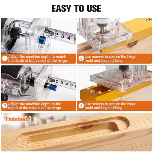 Hidden Door Hinge Jig Kit, Concealed Hinge Installation Template