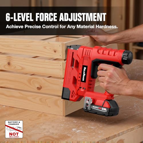 2-in-1 Cordless 18GA Brad Nailer & 1/4 Crown Stapler Compatible with Milwauke* Batteries(Tool Only) - Lightweight, 1600 Nails/Staples Included for DIY, Upholstery & Home Renovation