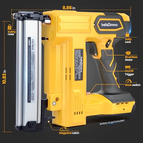 Cordless Brad Nailer Compatible with DeWalt 20V Battery