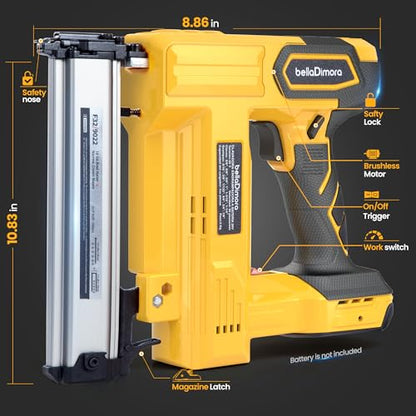 Cordless Brad Nailer Compatible with DeWalt 20V Battery