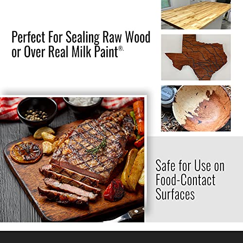 Real Milk Paint, Wood Wax for Finishing, Unfinished Furniture, Cutting Boards, Butcher Blocks, Food Grade, Vegan, 4 oz - size: 4 Ounce (Pack of 1)