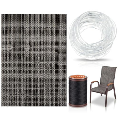 SmoothNovelty 3 Pcs Black Gray Patio Chair Replacement, 59 x 79 Inch - color: Black Gray, size: 59 x 79 Inch