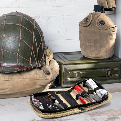 Suncalla 1 Pack Military Survival Sewing Kit Travel Emergency,Brown - color: Brown