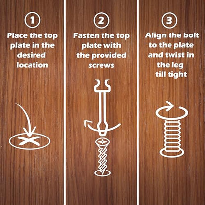 Waddell Round Taper Leg (4 Count, 16" H) | Self Leveling Quick Mount Wooden Legs with 5/16" #18 Hanger Bolt | Decorative Unfinished Furniture Legs for DIY Home Improvement | Mid Century Modern Decor - size: 16"H