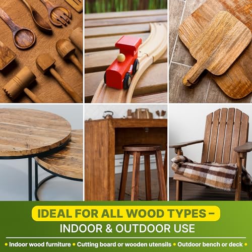 Nordicare Linseed Oil for Wood - 100% Pure & Natural Linseed Oil for Entire Indoor Area - Food-Safe Raw - Furniture - Underlines the Original Wood Structure - Made in Denmark 84.5oz - size: 2.5 L
