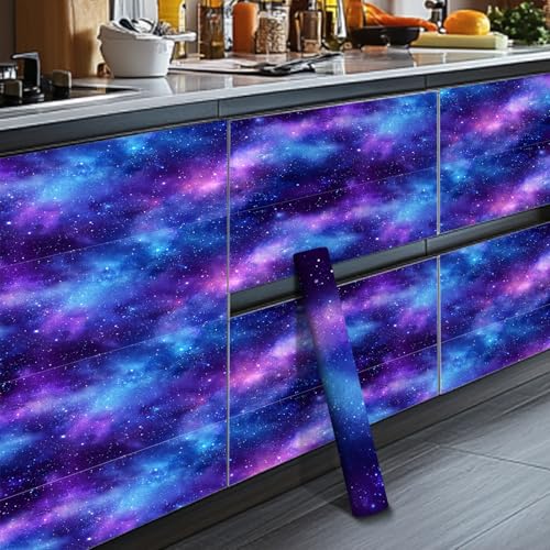 HOMETITUTE Galaxy Space Peel and Stick Vinyl Wallpaper 118.1 x 17.7 Inch - color: Galaxy