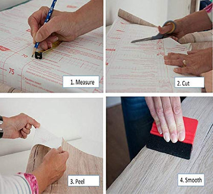 d-c-fix 346-0411 Decorative SelfAdhesive Film, Calvados Wood, 17" x 78" Roll - size: 17"W x 78.7"L