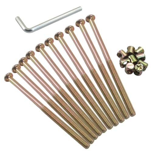 M6 X 110mm Barrel Bolt Nuts, 10 Pack - size: M6(110mm)
