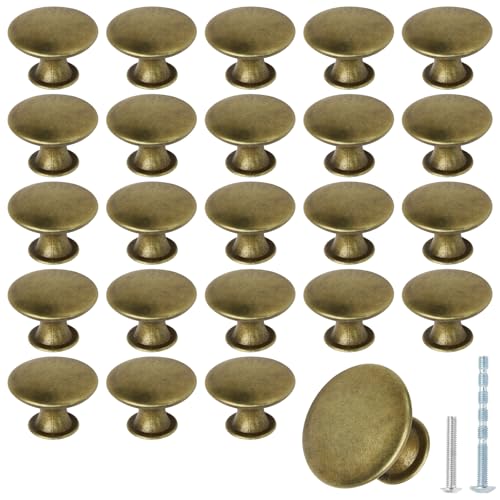 24 Pcs 30mm, Antique Brass Kitchen Cabinet Knobs - color: Antique Brass, size: 24 Pcs